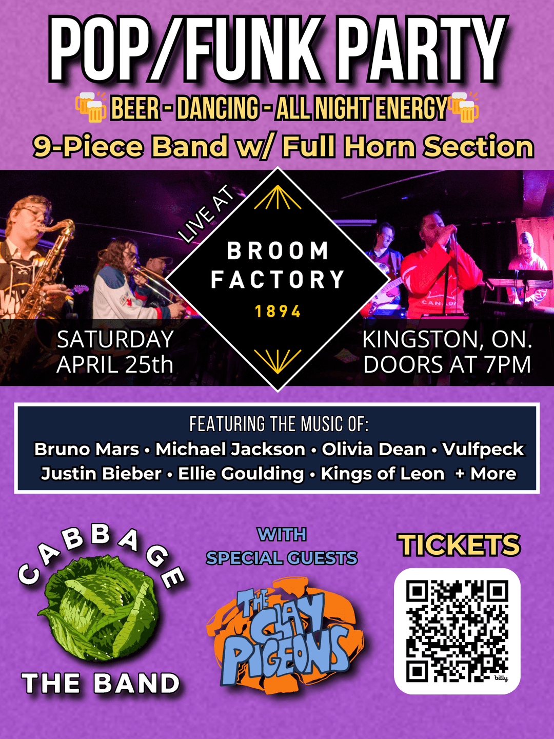 Cabbage ft. The Clay Pigeons show poster